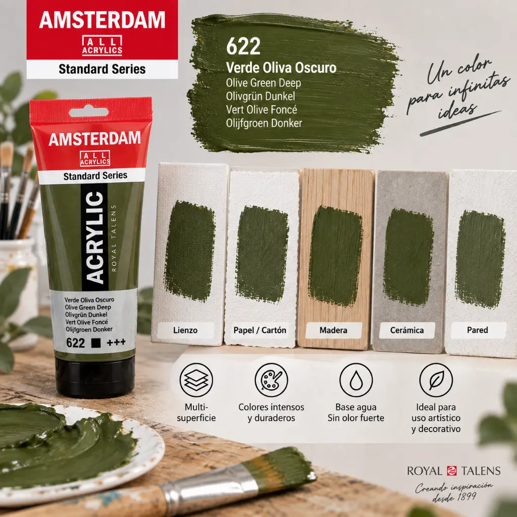 Superficies compatibles Amsterdam Verde Oliva Oscuro 622