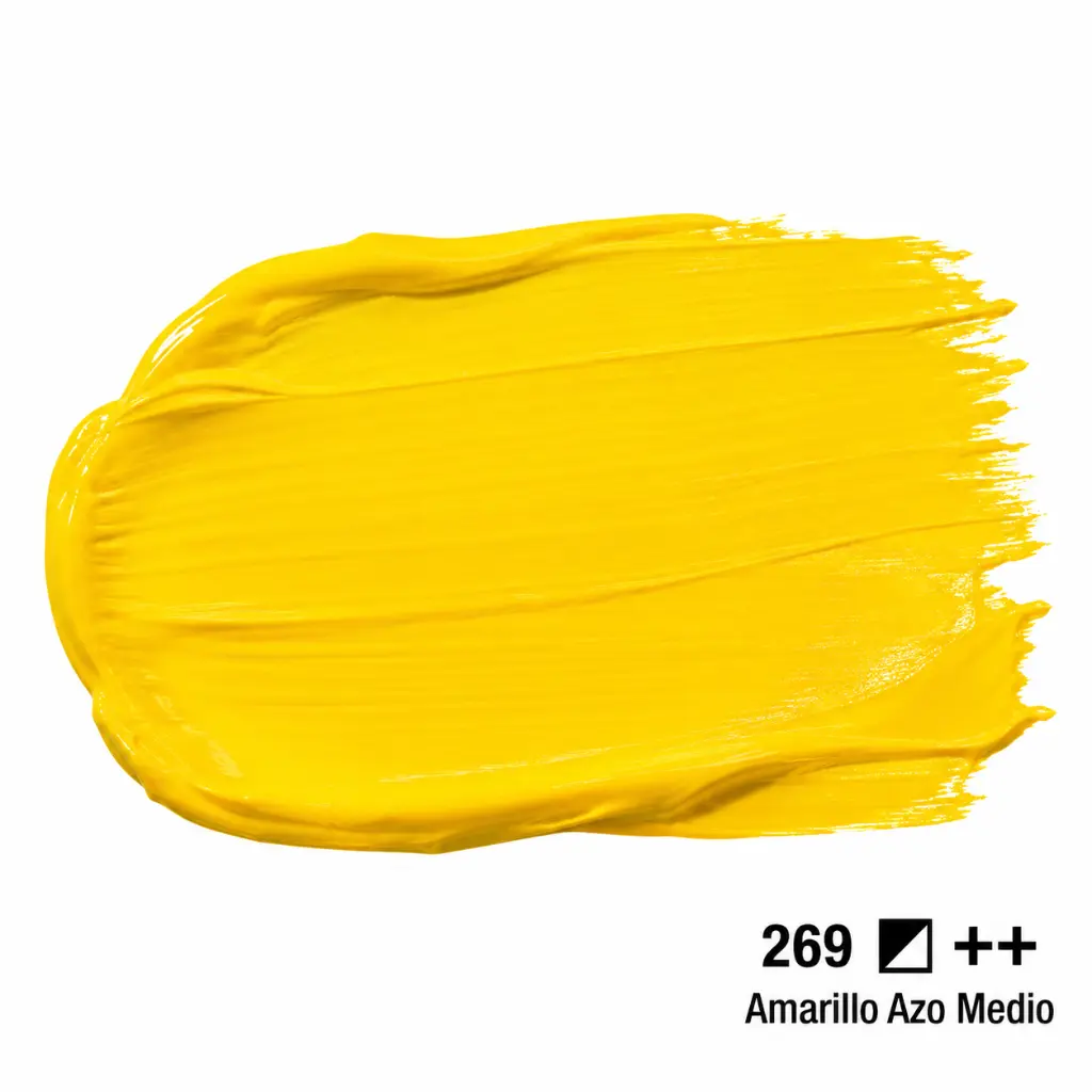 Muestra de color Acrílico Amsterdam Standard Series Amarillo Azo Medio 269