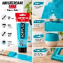 Aplicación Acrílico Amsterdam Standard Series Azul Turquesa 522