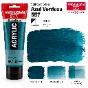 Muestra de color Acrílico Amsterdam Standard Series Azul Verdoso 557