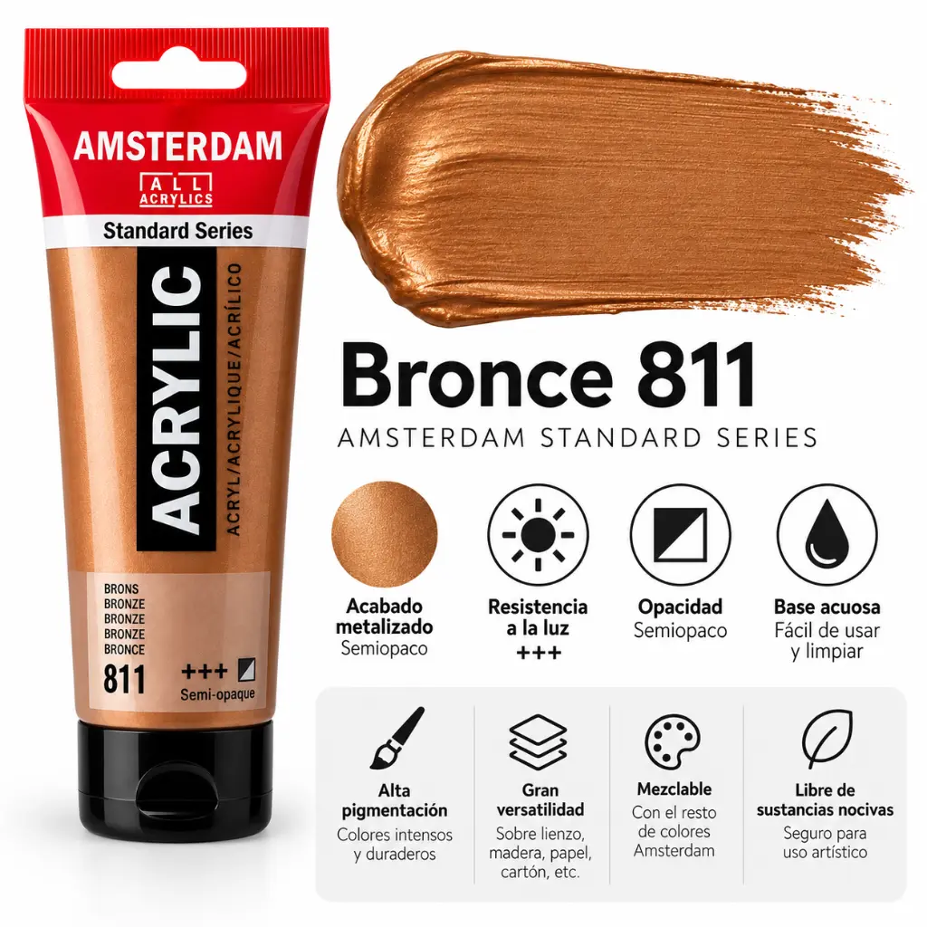 Características Acrílico Amsterdam Standard Series Bronce 811