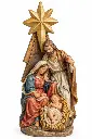 Belén Compacto Estrella de Poliresina 24 cm pintado y decorado