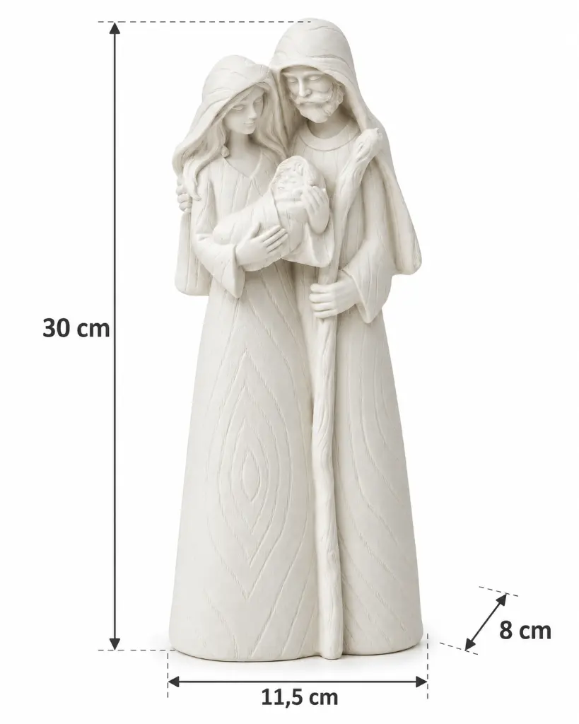 Medidas Sagrada Familia de Poliresina 30 cm – 11,5 × 8 × 30 cm