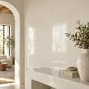 Pared interior decorada con Jafestuc Jafep Blanco Neutro