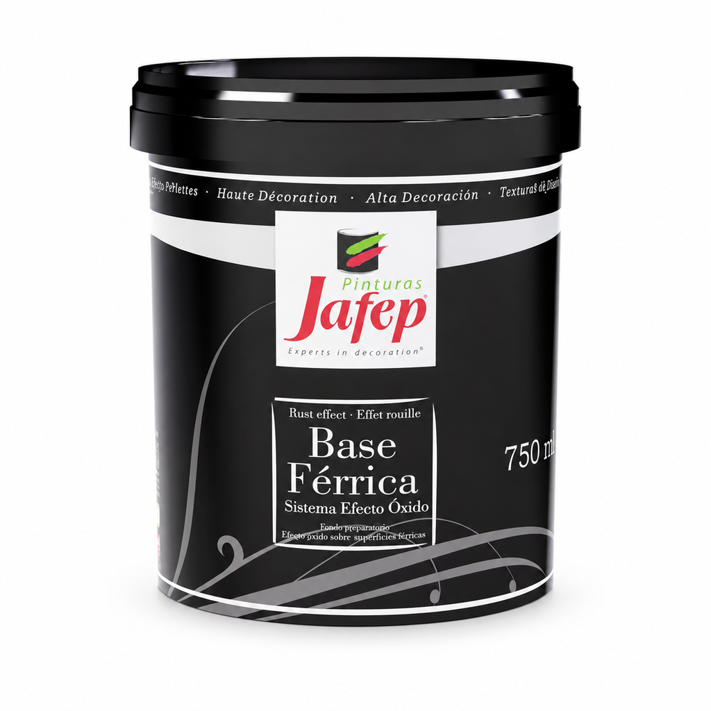 [025530031] Base Férrica Jafep 750 ml – Base metálica para efecto óxido