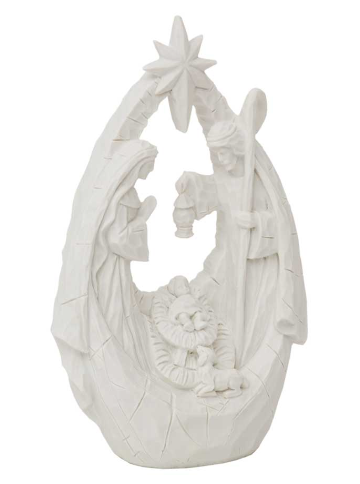 [82975] Belén Compacto Sagrada Familia de Poliresina 20 cm para Pintar y Decorar